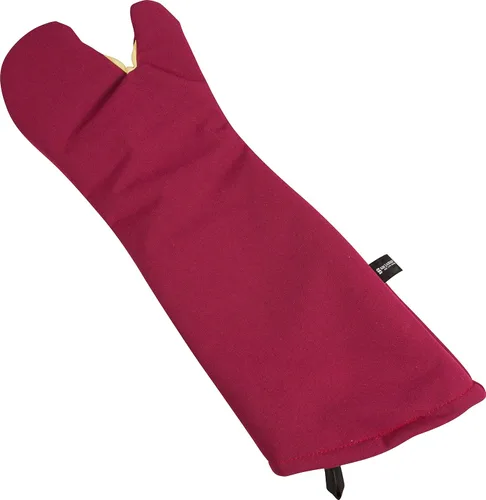Vista 20 de San Jamar KT0215 Kool-Tek Manopla de protección para horno para temperatura convencional Nomex, 15" de longitud, rojo