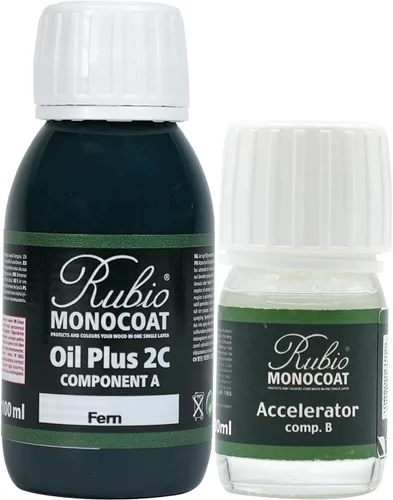 Vista 126 de Rubio Monocoat Tinte y Acabado para Madera 650 pies² - Blanco 5% Oil Plus 2C Secado Rápido, Aceite para Madera de Linaza Ecológico para Uso