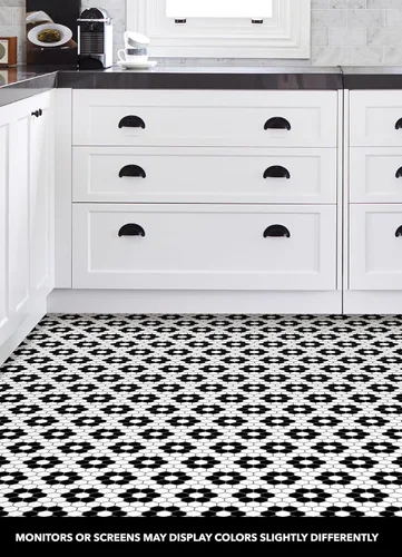 Vista 2 de FloorPops FP3931 Azulejos negros Biscotto adhesivos para el suelo
