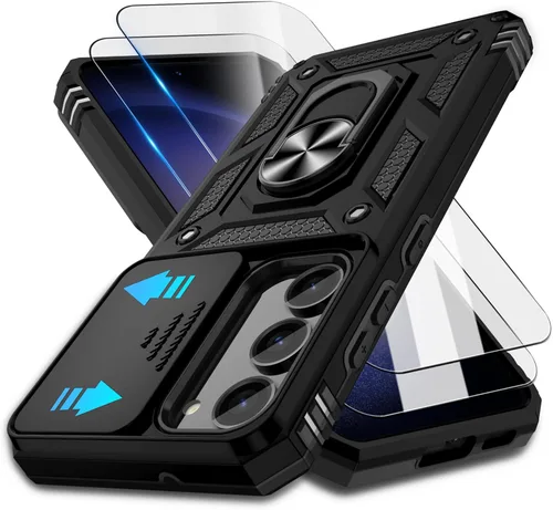 Vista 76 de Funda para Samsung Galaxy Note 20 5G con (2 piezas) protector de pantalla HD, resistente a prueba de golpes con soporte de rotación de 360°