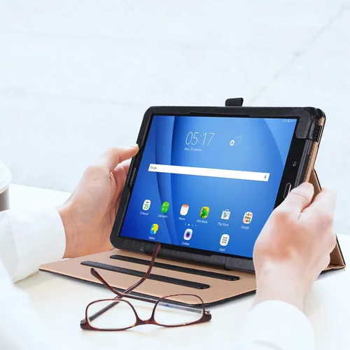 Vista 8 de Funda ProCase con soporte para Samsung Tab, múltiples ángulos de visión y bolsillo para documentos y tarjetas, Negro