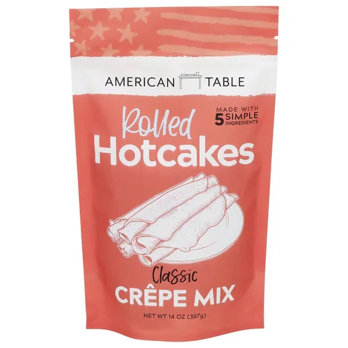 American Table - Mezcla clásica de crepas enrolladas para hotcakes de American Table, hecha con harina de trigo orgánica cultivada en Estados Unidos