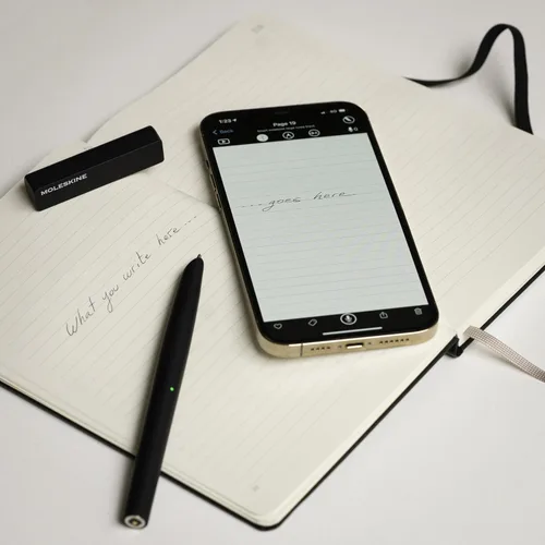 Vista 9 de Moleskine Smart Writing Set Smart Notebook & New Smart Pen (2022) - Almacena notas manuscritas digitalmente, con la aplicación de notas de Smart