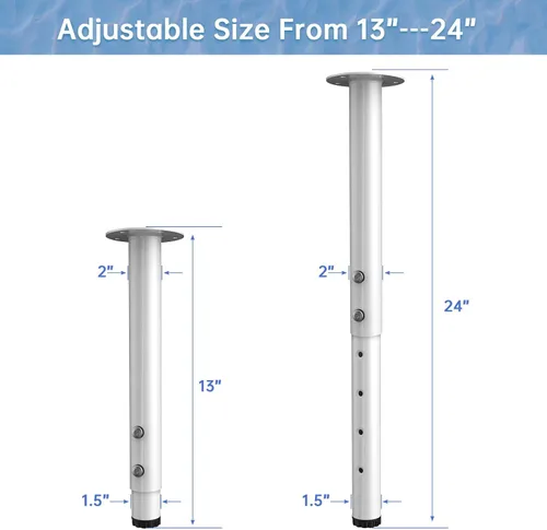 Vista 3 de Patas de mesa ajustables, patas de escritorio de metal de altura ajustable, patas ajustables para mesa, computadora, escritorio, mesa de comedor