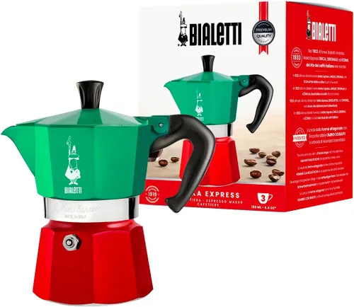 Vista 10 de Bialetti - Moka Express: Cafetera de espresso sobre estufa icónica, prepara auténtico café italiano, olla de moka 1 taza (2 Oz - 60 Ml), aluminio