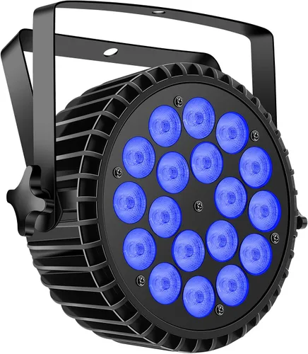Luces LED de escenario, U`King 10Wx18 RGBW efecto de iluminación de escenario por DMX y control activado por sonido, luz de lavado para bodas,