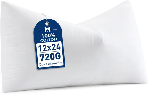 Vista 9 de MIULEE Almohada alternativa de plumón de 12 x 16 pulgadas, almohada suave y esponjosa para sofá, cama, sofá, soporte lumbar de lujo