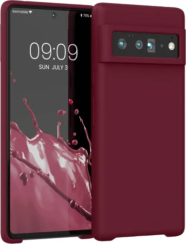 Vista 17 de kwmobile Funda Compatible con Google Pixel 6 Pro - Funda de teléfono de silicona TPU con acabado suave - Azul Arrecife