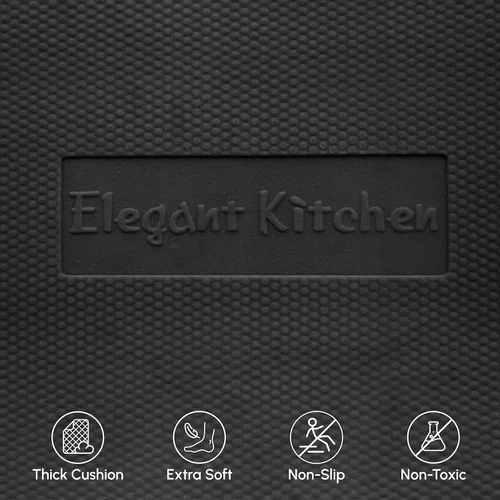 Vista 10 de Elegant Comfort Tapete acolchado antifatiga, extra de 3/4 pulgadas de grosor, cómodo de pie, de gran tamaño, impermeable, antideslizante, perfecto