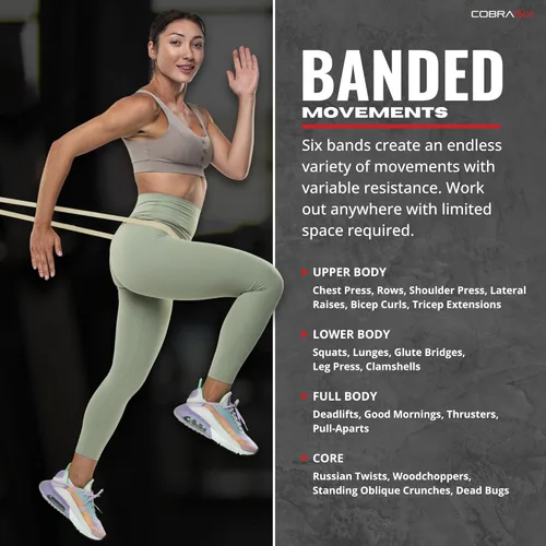 Vista 8 de Resistance Bands for Working Out, Long Loop Exercise Bands for Strength Training, Pull Ups Assistance, Physical Therapy, Stretching, Mobility and