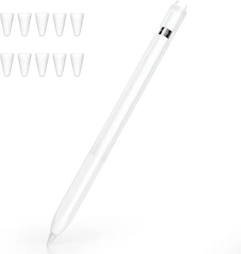 Vista 10 de Compatible con Apple Pencil de 1ª generación, funda de silicona antideslizante, [con 10 fundas de punta de silicona] para Apple Pencil de 1ª Negro