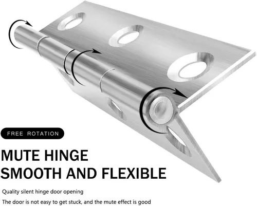 Vista 7 de Bisagra de puerta de acero inoxidable para muebles para el hogar, 10 unidades, 2.15 x 1.3 pulgadas