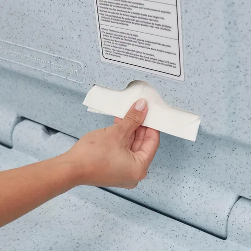 Vista 10 de ECR4Kids Estación cambiadora horizontal montada en la pared, cambiador de bebé, azul/gris moteado