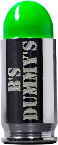 Vista 2 de B's Dry Fire Snap Caps - A.K.A. B's Dummy's - Dummy 380 Tapas de entrenamiento automático (paquete de 7) (níquel verde)