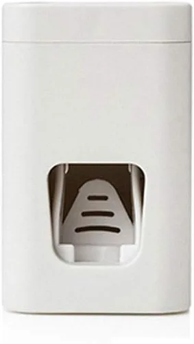 MYSUP Toothbrush Holder Toothpaste Dispenser Dust-Proof Toothbrush Holder Wall Mount Stand Bathroom Accessories Set Toothpaste Squeezers Rack (Color