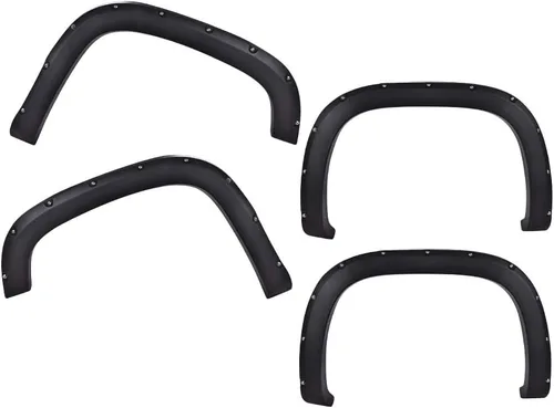 Vista 16 de CROSSDESIGN 4 guardabarros con canards delanteros compatibles con Chevy Camaro ZL1 2010-2015 MB estilo negro