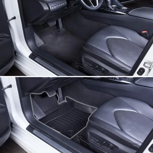 Vista 6 de orealtrend Alfombrillas de coche compatibles con Toyota Highlander de 5 asientos 2014-2019, resistentes a todo tipo de clima, a prueba de derrames