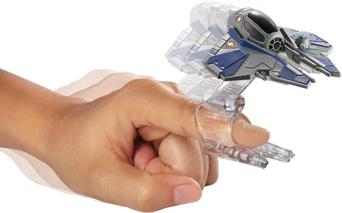 Vista 2 de Hot Wheels Vehículo interceptor Jedi de Star Wars Starship