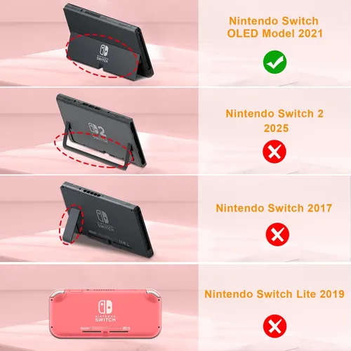 Vista 2 de Fintie Kids Case for Nintendo Switch OLED Model 2021 with Game Card Slots - [Kids Friendly] Ultralight Shockproof Protective Cover, Ergonomic Grip