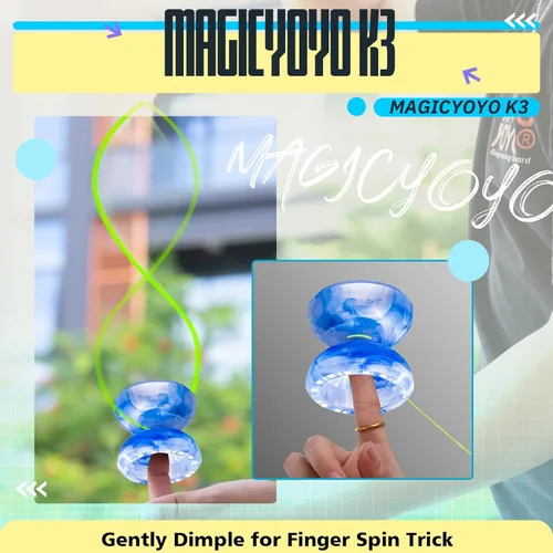 Vista 4 de MAGICYOYO K2 + K3 Ideal Yoyo Gift Set - 2 Packs Responsive & Unresponsive Yoyos for Kids Beginners and Adults, Dual Yo-yos with 12 Strings, Gift