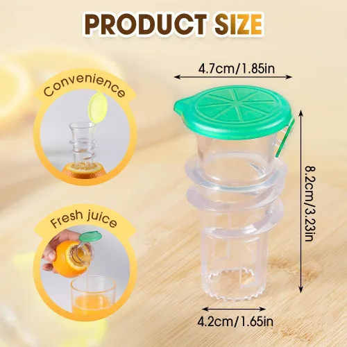 Vista 2 de Exprimidor manual de limón, exprimidor manual de naranja limón, exprimidor de cítricos de mano y vertedor de limón, exprimidor de limón, tapa