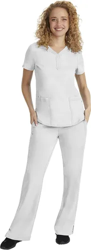 Vista 3 de Healing Hands Taylor Pantalones de mujer de altura media con 2 bolsillos y cintura elástica trasera 9095