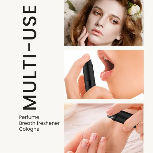 Vista 4 de 5 unidades/0.3 fl oz perfume de viaje recargable, atomizador de perfume portátil recargable, botella de spray vacía de tamaño mini para hombres