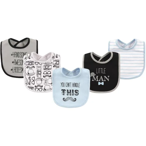 Vista 13 de Hudson Baby Baberos unisex de algodón para bebé, nube rosa, talla única (paquete de 2)