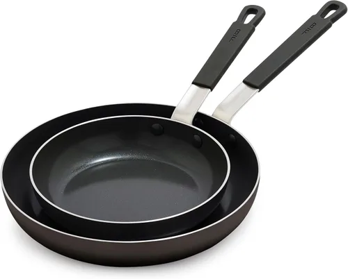 Vista 18 de GreenPan x Bobby Flay - Sartén antiadherente de 8", cerámica de diamante libre de PFAS, apta para inducción, mango de silicona que permanece frío