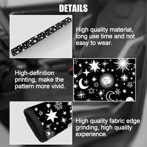 Vista 6 de Funda para cinturón de seguridad para adultos, 1 funda para cinturón de seguridad extra larga, fundas para cinturón de seguridad, cojín suave