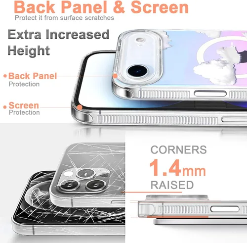 Vista 164 de I-MGAE-IN-AR - Funda diseñada para iPhone 12 y 12 Pro, diseño de mariposa plateada brillante, funda protectora de poliuretano termoplástico, suave