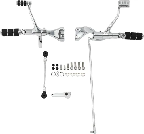 Vista 9 de XMT-MOTO Fit forward Controls Kit completo de clavijas, palancas y varillajes para Harley Sportster 2004-2013