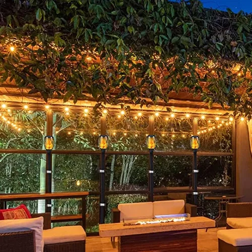 Vista 6 de Kit de extensión de lámpara de llama y conector de junta para hacer que la antorcha solar sea más alta, 12 pulgadas, 6