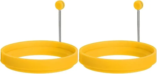 For 3.5 Silicone Egg Ring - Yellow/Set of 2