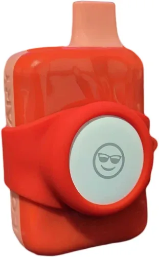 Vista 7 de Banda de silicona para AirTag y adhesivo para azulejos (rosa)