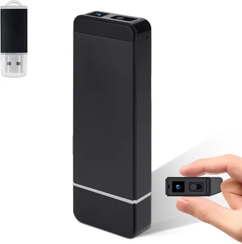 CENGFERDER Mini cámara de video 1080P, 64GB bucle portátil niñera grabadora cámara con detección de movimiento para seguridad en el hogar