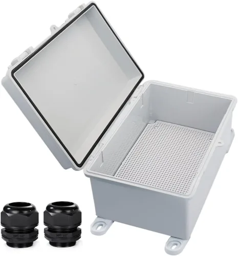 Vista 12 de Caja Eléctrica Impermeable a Prueba de Polvo Caja de Conexiones Resistente a la Intemperie IP67 Carcasa de Plástico ABS Caja de Proyecto