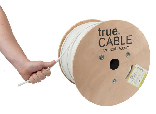 Vista 19 de TRUE CABLE Cable Ethernet a granel de elevación blindada Cat6A, 1000 pies, rojo, cobre sólido desnudo 23 AWG, 750 MHz, F/UTP, PoE++ 100 W