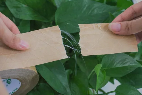 Vista 5 de BOMEI PACK Paquete de 2 cintas de papel kraft reforzadas, cinta de embalaje autoadhesiva de papel engomado, para embalaje resistente, envío, mudanza