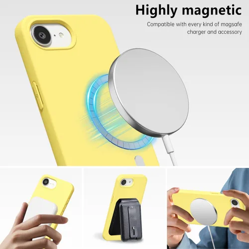 Vista 331 de oakxco Funda de silicona para iPhone 12 Pro Max, magnética, compatible con carga inalámbrica Magsafe, cubierta protectora de goma suave y delgada