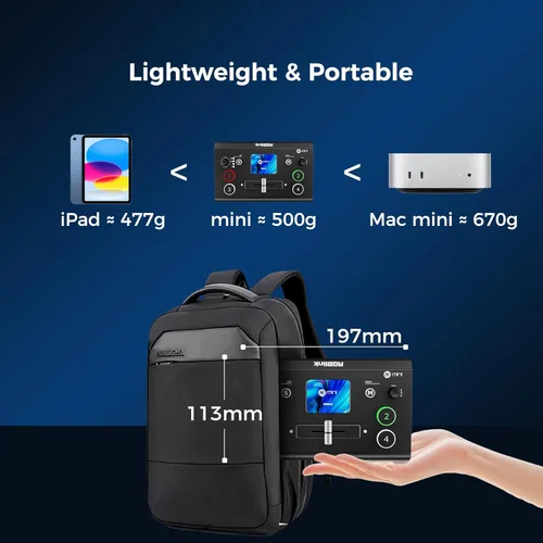 Vista 7 de RGBlink Mini V3 Conmutador de Video con Características Personalizables a través de la Nube TAO – Conmutador HDMI 4K, Pantalla Táctil de 2.1