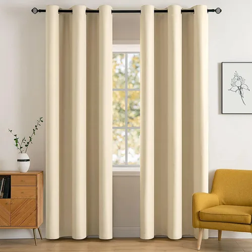 Vista 53 de MIULEE Cortinas para oscurecer la habitación, con aislamiento térmico y bloqueo de luz, juego de 2 paneles de cortina opaca para ventana, parte