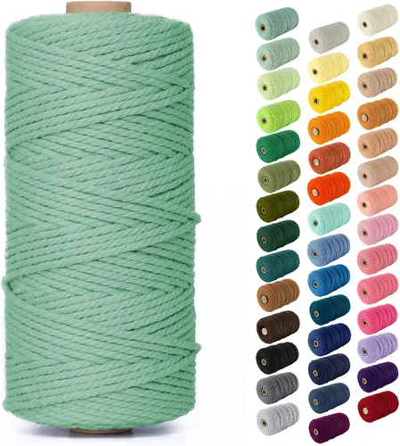 Vista 150 de Nook Theory Hilo de macramé de 3mm 109 yardas - Cuerda de macramé suave de 4mm, 5mm perfecta para nudos - Suministros de macramé para colgadores