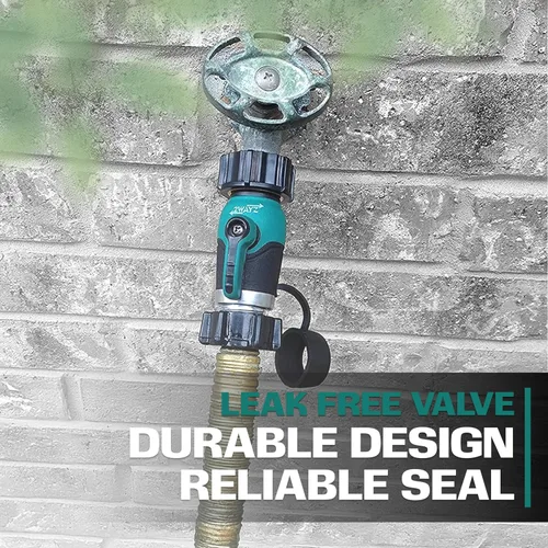 Vista 2 de 2WAYZ Conector de manguera de jardín resistente con interruptor de encendido/apagado, adaptador de control de flujo de agua para uso en exteriores