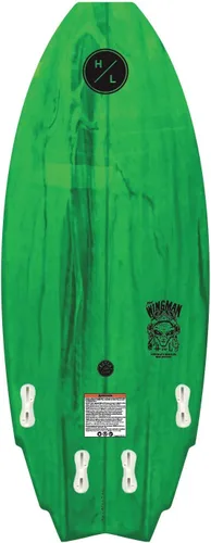 Vista 2 de Hyperlite Wingman Wakesurfer Verde/Negro 4 pies 4 pulgadas
