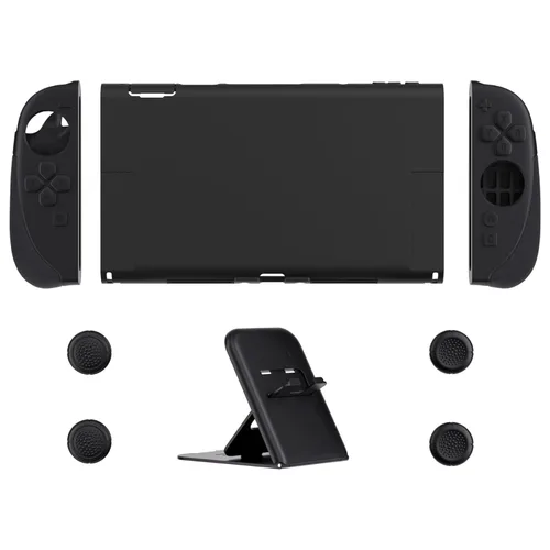 Vista 9 de PlayVital Ranger Protective Case for Nintendo Switch 2 with Stand Ergonomic Anti-Slip Silicone Grips, Dockable Hard Shell, 4 Thumbstick Caps
