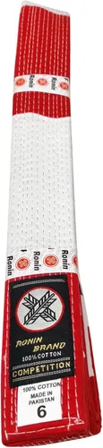 Vista 2 de Ronin Cinturón de rango de maestros de artes marciales de Rokudan. Rango de sexto y séptimo grado para karate, judo y jujitsu