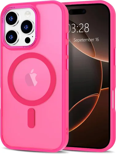 Vista 307 de Anuck - Funda magnética para iPhone 11 compatible con MagSafe, carcasa trasera mate translúcida dura, borde de TPU, delgada, resistente a impactos