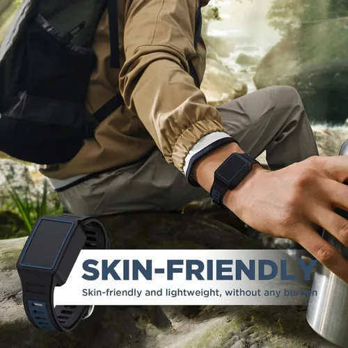 Vista 4 de Correa de silicona para Amazfit Helio Fitness Tracker, correa de repuesto compatible con Amazfit Helio Fitness Tracker, accesorios de correa