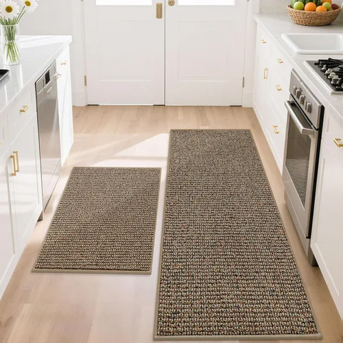 Vista 21 de BEQHAUSE Alfombras de cocina de 20 x 32 pulgadas, antideslizantes, para piso, súper absorbentes y resistentes a las manchas, lavables a máquina